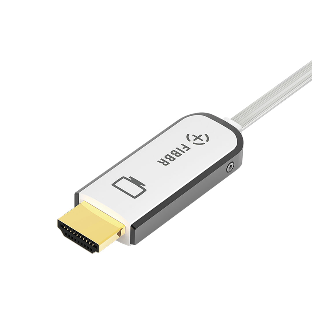 FIBBR Crystal HDMI 2.0 Cable 4K Ultra HD - Fiber Optic HDMI Cable Support 18Gbps High Speed HDR10 Hdcp 2.2