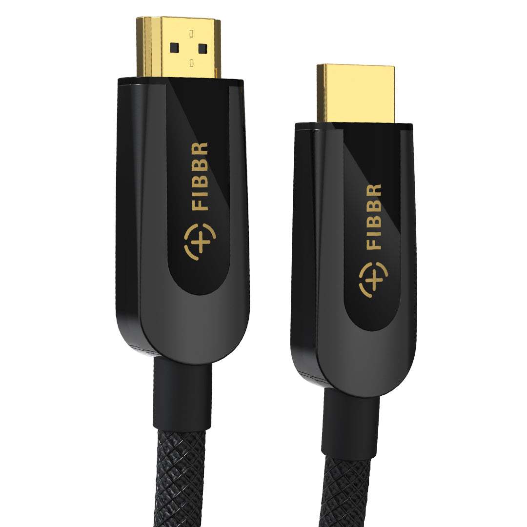 FIBBR 8K Ultra High Speed Certified HDMI 2.1 Cable, 48Gbps UHD Gold-Plated  Connectors Braided HDMI Cable