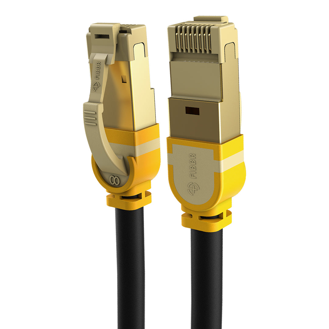 Full Shielding High Purity Pure Silver Core Ethernet Cable Cat 7 Cat 8  40Gbps 2000MHz Speed