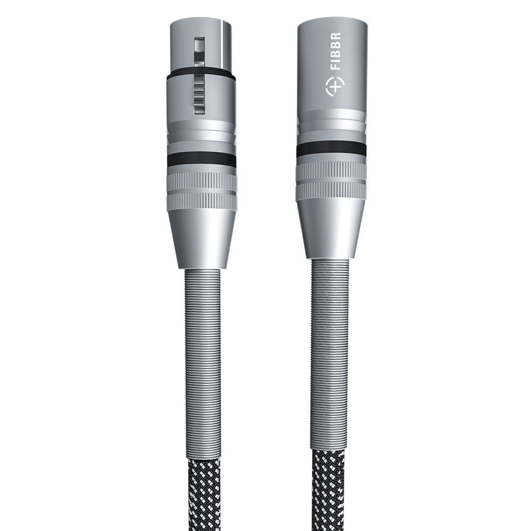 FIBBR Microphone Cable Nylon Braided XLR Male to Female Heavy Duty