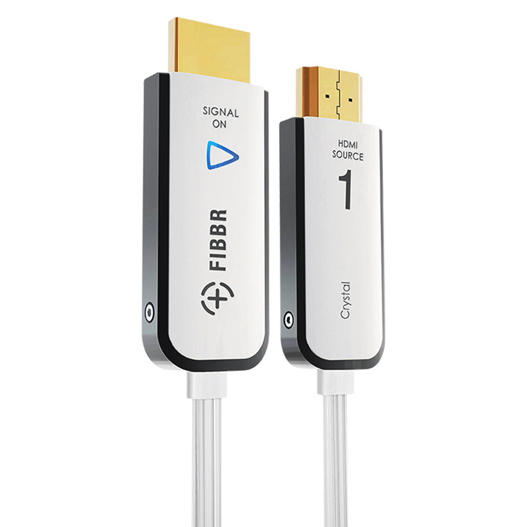 FIBBR Crystal HDMI 2.0 Cable 4K Ultra HD - Fiber Optic HDMI Cable Support 18Gbps High Speed HDR10 Hdcp 2.2