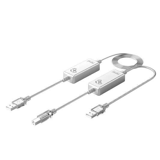 FIBBR Alpha USB A to USB B Fiber Optic Digital Audio Cable - Upgraded Version