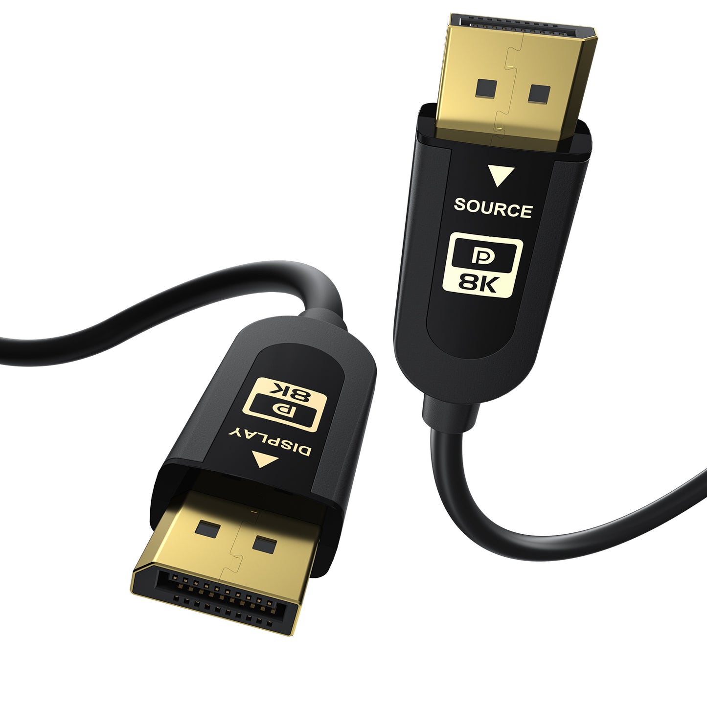 FIBBR 16K Fiber Optic DisplayPort Cable 2.1, VESA Certified Active DP Cable, 40Gbps Display Port Cord Support 16K@30Hz, 10K@30Hz, 8K@60Hz, 4K@165Hz, HDR, HDCP2.2, DSC 1.2a for Gaming Monitor PC