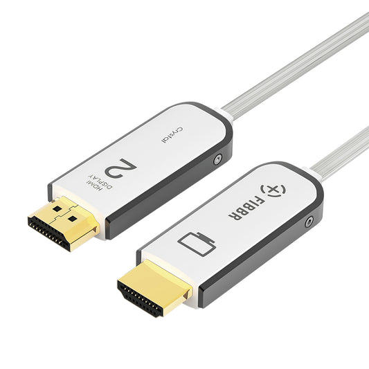FIBBR Crystal HDMI 2.0 电缆 4K 超高清 - 光纤 HDMI 电缆支持 18Gbps 高速 HDR10 Hdcp 2.2