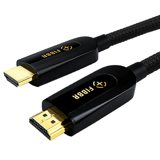 FIBBR 8K Ultra High Speed Certified HDMI 2.1 Cable, 48Gbps UHD Gold-Plated Connectors Braided HDMI Cable