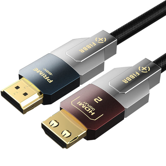 FIBBR 8K HDMI 2.1 电缆,48Gbps 认证超高速 HDMI 电缆