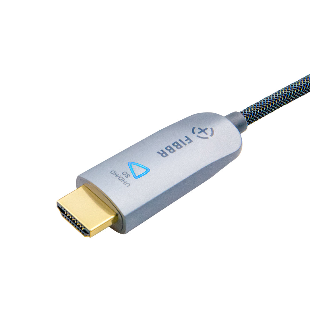 FIBBR Ultra Series Fiber Optic HDMI Cable - 4K 30HZ 10.2Gbps High Speed Slim Flexible Fiber Hdmi Cable