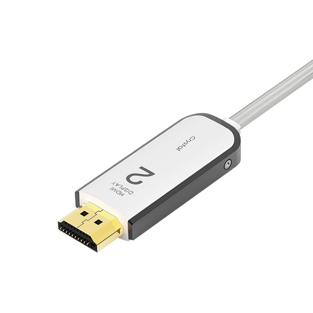 FIBBR Crystal HDMI 2.0 电缆 4K 超高清 - 光纤 HDMI 电缆支持 18Gbps 高速 HDR10 Hdcp 2.2 