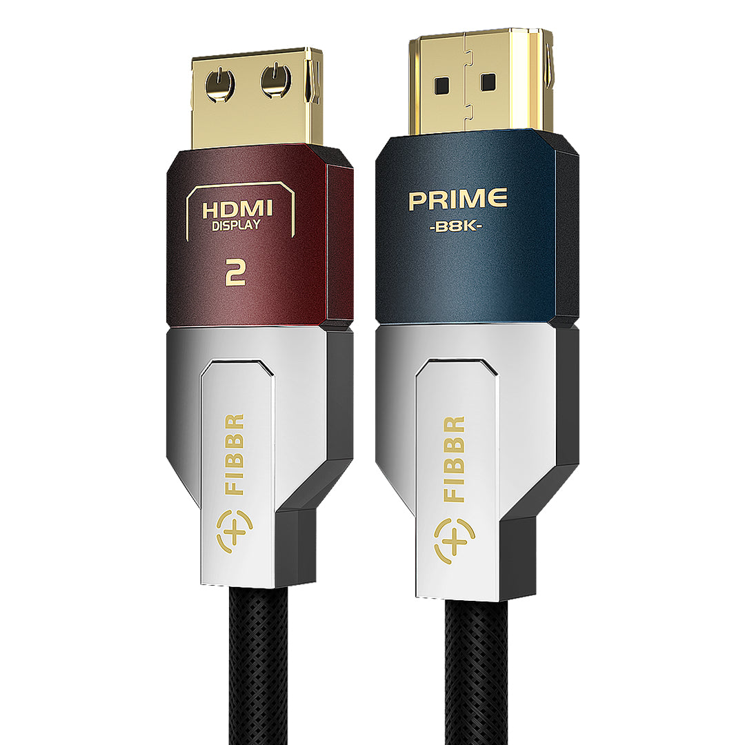 FIBBR 8K HDMI 2.1 电缆，48Gbps 认证超高速 HDMI 电缆