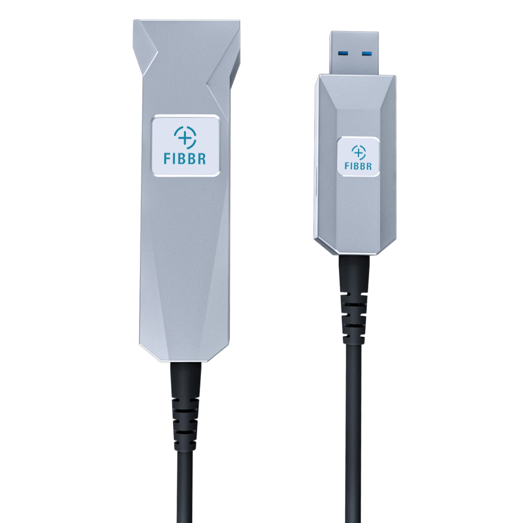 FIBBR USB 3.0 电缆 A 公头到 A 母头有源延长电缆线，高速 5Gbps USB 3.0 光纤电缆